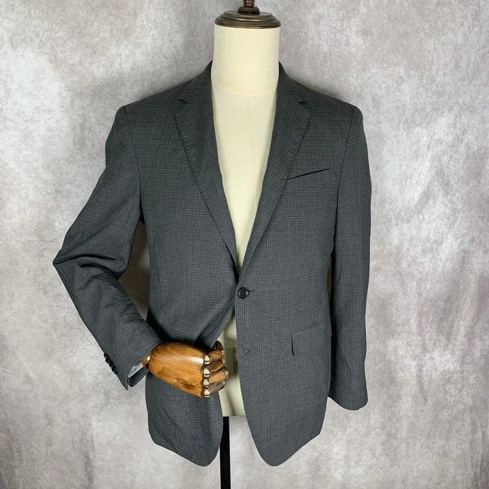 Banana Republic Blazer Jacket Men 38S Slim Smart Weight Performance Sport Coat